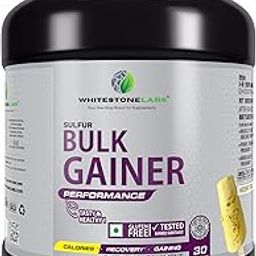 WHITESTONE LABS Sulfur Bulk Gainer – High-Calorie Anabolic Mass Gainer Protein Powder for Muscle Growth, Strength & Recovery – New Improved Formula, Workout Booster for Bodybuilders (5 KG, Kesar Malai Kulfi)-image-13