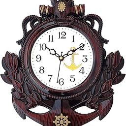 Analog Wall Clock with Glass for Living Room || Badroom || Shop || Office || Home Décor || 27 cm X 27 cm_Design-122 (Dark Brown)-image-41