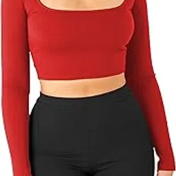 the blazze Women's Cotton Stylish Western Basic Solid Wear TV Oval Neck with Full/Long Sleeve Blouses for Women L655-picture-0