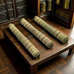 Handwoven Korai Grass Pooja Mat (24x24 Inch) – Natural Reed Grass Meditation Aasan for Home Temple, Yoga & Spiritual Use Pack of 5-image-33