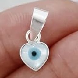 925 Sterling Silver Heart Evil Eye Small Delicate Charm Pendent for Necklace and Bracelet Silver Beads and Findings-picture-44