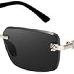Rimless Unisex Square Rimless Dark Black Lens Retro Stylish Hip Hop Sun Glasses Frameless Rectangle Sunglasses For Men And Women-image-83