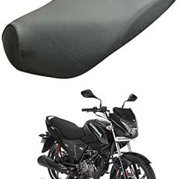 Campatibal with Hero Glamour i3s bs6 Bike Removable & Washable PU Leather Waterproof Single Bike Seat Cover for Hero Glamour i3s bs6 (Black)-image-57