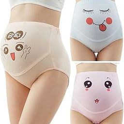Women's Maternity High Waist Adjustable Cotton Seamless Soft Hipster Panties Over Bump for Pregnant Women Plus Size-image-31