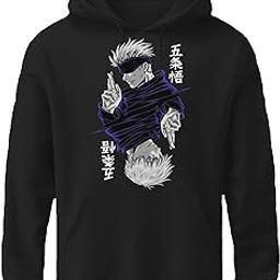 Crazy Guy Cotton Blend Mens Hoodies Anime | Mens Hoodies Anime Printed | Mens Hood Black,Red,Blue Colour | Gojo Satoru Collection-picture-18