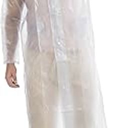 Rain Coat for Men Women Unisex High Neck Full Length Soft PVC Made Semi Transparent Zipper Plus Button Closure Large Hood Hoody Heavy Duty Strong Zero Leakage Raincoat-6