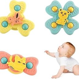 Kaynip Spinning Bath Toy 3Pcs - Silicone Suction Cup Base Sensory Waterproof Bath Spinner for Kids Toys for 2 - 5 Years, Toys for 2+ Year Old Boy, Kitchen Set for Girls-image-15