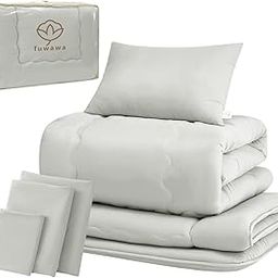 fuwawa Comforter Set, Polyester, Gray, セミダブル（７点セット）-6