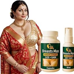 Youmore Breasts Max | Ayurvedic Breast Enlargement Capsules & Spray for Women | Size Gain & Firming | Natural Bust Growth Combo | 100% Herbal | 2-in-1 Breast Enhancer Kit (50ml + Capsules)-image-50