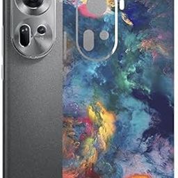AtOdds - Compatible for Oppo Reno 11 (5G) - Mobile Back Skin Sticker Wrap - Lamination - Back Screen Guard Protector (Coverage - Back+Camera+Sides) (Design - Color Splash)-image-91