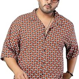 Printed Co-Ord Set for Men | Casual Plus Size Shirt & Shorts Night Suit Set-image-70