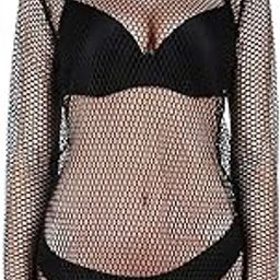Women's Sexy Sheer Beach Cover Up Long Sleeve Mesh Blouse Lingerie Transparent Babydoll Net Baby Doll Dress See Through Dress Honeymoon Beachwear-image-65