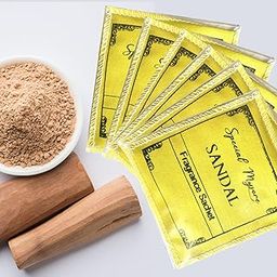 Mysore Sandal Fragrance Sachets (6 Pack) | Natural Sandal Powder | Eco-Friendly Cloth Pouch | Long-Lasting Freshness for Wardrobe, Closet, Drawers, Purses, Handbags, Clothes, Saree, & Dress-image-127