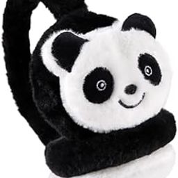 Cute Panda Winter Ear muffs for Women Girls Soft Faux Fur Ear Warmer Outdoor Foldable Earmuffs Party Costume Christmas Gifts-image-26
