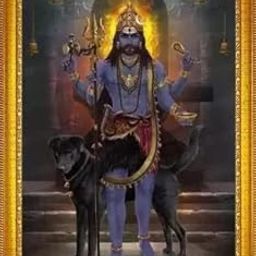 Abi Groups Kaala Bairavar Matte Finish wooden god photo frame 13 * 10 inches A4 size wall hangings home decor hindu gods cheapest vintage antique handmade-image-43