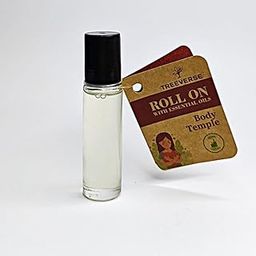 TREEVERSE Body Temple Roll On with Essential Oils for stress relief clarity of thoughts and mind concentration. Pre Diluted Ready to Use Roll-on Blend for Aromatherapy and Topical Skin for 13 + years kids and adults 10ml-37