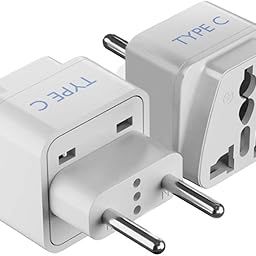 European Plug Adapter, Ceptics India to Russia, Europe, Turkey & More - Type C - Perfect for Laptop, Camera Charger and More - CE Certified - RoHS Compliant -2 Pack -White-26