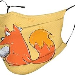 BROLEO Adult Masks Reusable Soft breathable Suitable for camping, running, traveling daily use Sunflower seeds and foxes Picture-image-67