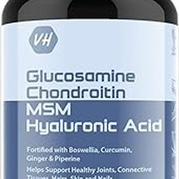 Glucosamine Chondroitin MSM + Hyaluronic Acid 120 Capsuls 200 Gram Pack Of 1-10