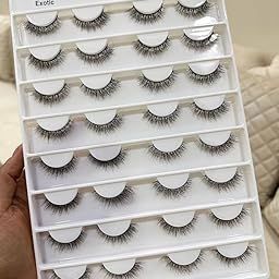 AMY LASHES 8D FALSE EYELASHES False Eyelashes for girls & womens|16 Pair Pack | (Exotic)-43