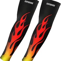 supervek UV Protection Arm Sleeves for Men Women | Hand Sleeves for men, Sun Protection Sleeves for Men | Hand Cover for Bike Riding Running Cycling Volleyball Basketball - Lit X/XL 2Pack-picture-29