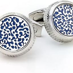 The Paint Stroke Blue Cufflinks For Men-image-115