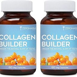 Collagen Builder with Seabuckthorn, Vitamin C, Biotin - Veg Collagen for Skin, Hair, & Joints - 100% Plant Based Supplement for Men & Women - 120 Veg Capsules For Brighter & Youthful Skin - By ZEROHARM-image-6