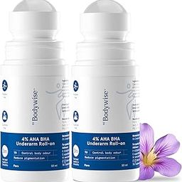 Be Bodywise Under Arm Roll On Pack Of 2, 1% W/W Salicylic, 1% Mandelic, 2% Lactic Acid, Reduces Under Arm Pigmentation & Combats Body Odor, Aluminum Free For Normal To Dry Skin, 100ml-16