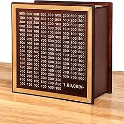 Queens Canvas Wooden Piggy Bank for Kids & Adults with Free Marker, Coin Box with Carved Design, Savings Box, Mini Bank, Donation Box, Smart Money Box, Wooden Coin Box, Money Saver-image-34