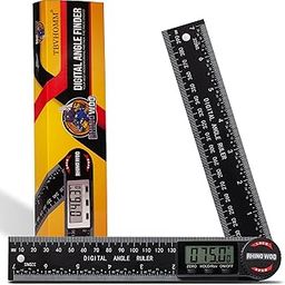 Digital Angle Finder Protractor, Angle Finder Ruler with 7inch/200mm, Angle Measuring Tool for Woodworking/Carpenter/Construction/DIY Measurement(2 Batteries Included) (Enhanced ABS)-3