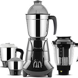 Butterfly Jet Elite 750 Watts Mixer Grinder with 4 Jars | 3 Stainless Steel Multipurpose Jars & 1 Juicer Jar | ABS Body | Sturdy Polycarbonate Juicer Jar | 2 Years Manufacturer's Warranty | Grey-picture-7