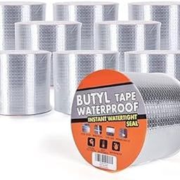ZSIGNS Super Strong Adhesive Waterproof tape Permanent Repair Roof Water Leakage Solution Rubber Foil Suitable for Roof Leak, surface Crack, Window Sill Gap, Boat Sealing, Tank Leak (1, 10 CM * 5M)-image-98