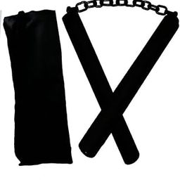 Black Color nanchaku nunchaku Karate Rubber for Kids Karate Training with 1 Year Warranty & Carry Cover-image-61