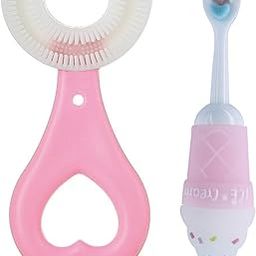 INDUXIN Kids Tooth Brush for 2-9 Years || U SHAPE Soft Toothbrush || Soft Silicon Toothbrush For baby (PACK OF-2)-10