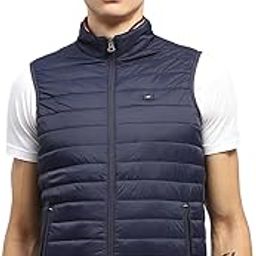 Mens Solid Mock Neck Sleeveless Jacket (224066706)-image-55