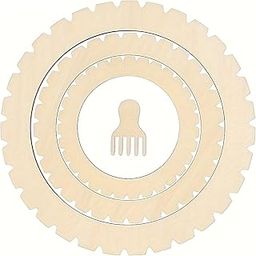 Cliths 4 Pcs Round Knitting Set Craft Circles DIY Crochet Yarn Organizer Knitter Gift DIY Crochet Base-image-22