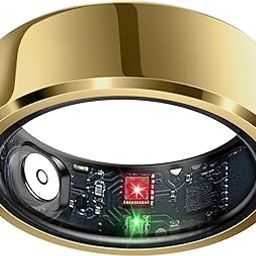 Smart Ring Health Tracker, Sleep Tracker Ring with Heart Rate, Waterproof Fitness Tracker for Activity Monitoring/Steps/Distance/Calories, Up to 7-Day Battery, for iOS and Android (Gold,#11)-67
