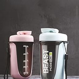 SONALI STEEL AND DEPARTMENT Plastic 500ml Protein Shaker Bottle | Leak-Proof & BPA-Free Gym Supplement Shaker | Compact,Gym Bottle for Protein Shake, Workout | Design(Multi color)-image-97