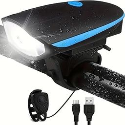 PulGos Bicycle Combo: Front Cycle Light with Horn & Rear Helmet/Tail LED Combo (Multicolor), Bicycle Lights, Cycle LED, 2-in-1 Rechargeable-Cycle Light Combo-image-80