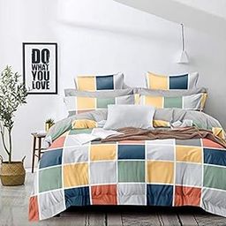 MIL Furnishings Polycotton Queen Size Quilt Cover (Multicolor, Stripes, 90x100-inch)-image-31