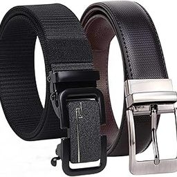 Pu-Leather Formal/Casual Reversible Belt for Men, Casual/Formal Style, combo 2-Pack RA58-image-89