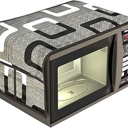 Yellow Weaves Microwave/Oven top ccover 4 Utility Pocket Color (Black Grey)-image-35