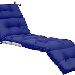 Kigley 1 Pcs Chaise Lounge Cushions 75 x 22 x 5 Inches Soft Lounge Chair Cushion Spring/Summer Seasonal Replacement Cushions for Outdoor Indoor Home Office (Navy Blue)-image-22