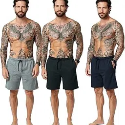 the blazze Clothing Accessories Men Sleep Lounge Wear Lounge Shorts R001 VB210 Black Grey Navy Parent-picture-17