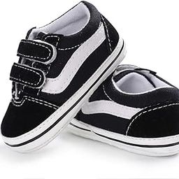 6 to 12 Months Baby Boys & Girls Canvas Shoes,Infant Non Slip Soft Sole Double Hook & Loop Closure Booties,Unisex Casual Sneaker BT4130-image-54