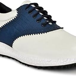 Men's Leather Lace-up Professional Golf Shoes (UK Footwear Size System, Adult, Men, Numeric, Medium,)-image-72