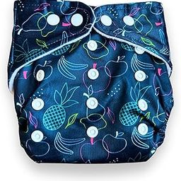 CHITRAKOOT Reusable Cloth Diaper for Baby with Insert | Budget-Friendly, Adjustable, Leak-Proof & Washable | 3 Months to 3 Years | Indian Design – Soft & Durable | Eco-Friendly | Fruits-image-53