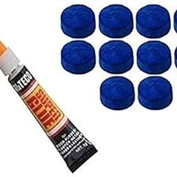 KBA Combo of Snooker Billiard Elk Master Pool Cue Tip 9mm with Glue Gel-picture-5