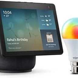 Amazon Echo Show 10 with Wipro Simple Setup 9W LED Smart Bulb-16