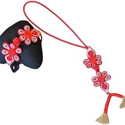Bhai Bhabhi Rakhi Set S60 Handmade Floral Rakhi with Button Style Motif & Tassels | 5-Inch-image-113